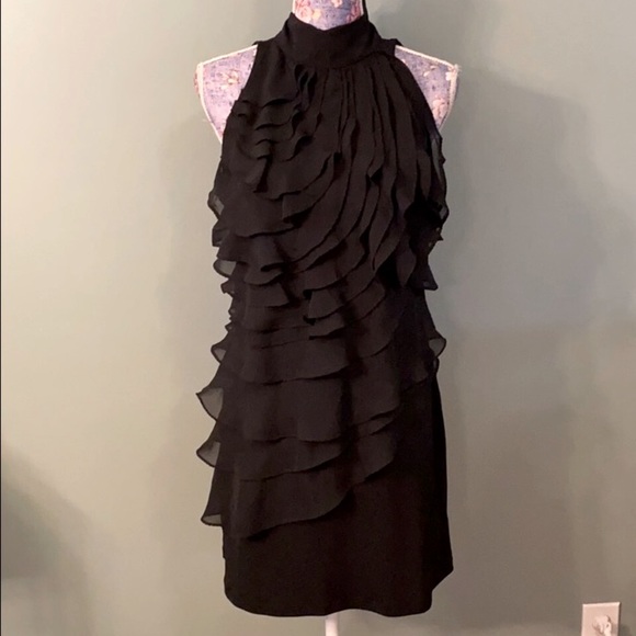 White House Black Market Dresses & Skirts - 🎉HP🎉🆕WHBM Little Black Dress with Ruffles Mini Dress Size S